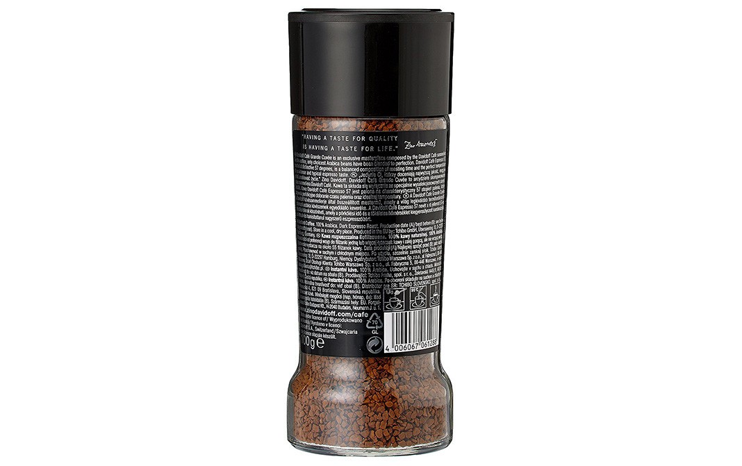 Davidoff Cafe 57 Expresso Dark Roast Coffee   Bottle  100 grams